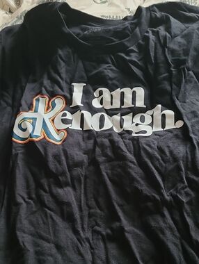 Barbie Black 'I Am Enough' Graphic Tee with Colorful Accent
